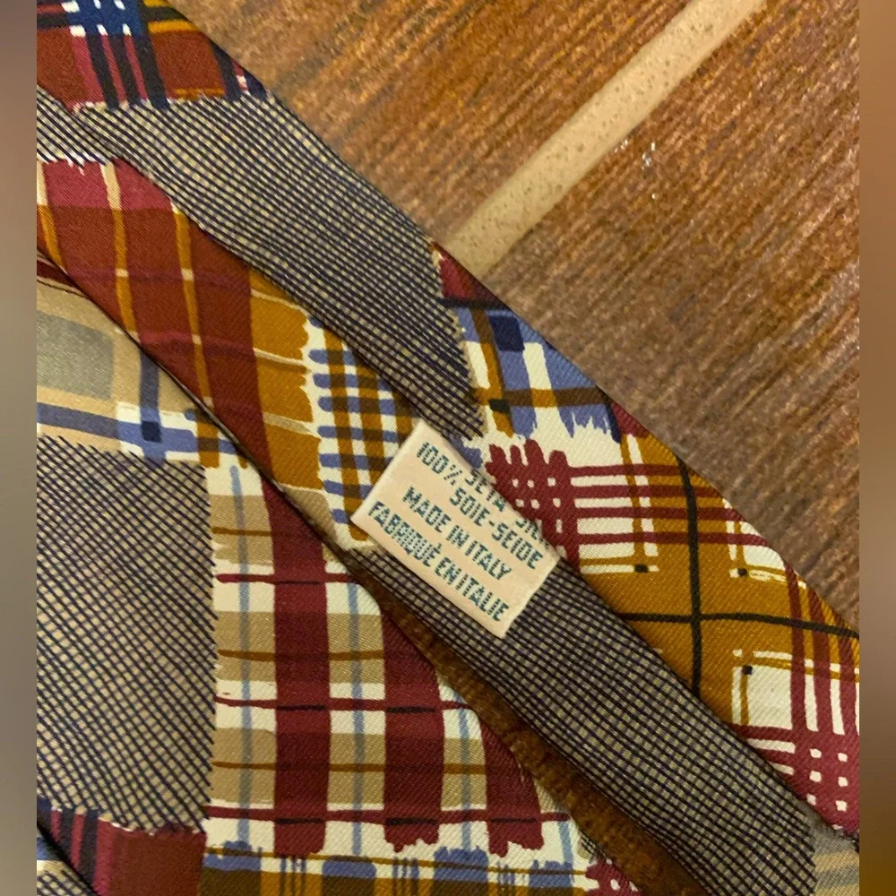 Joseph Abboud Italian patchwork Pure Silk Tie